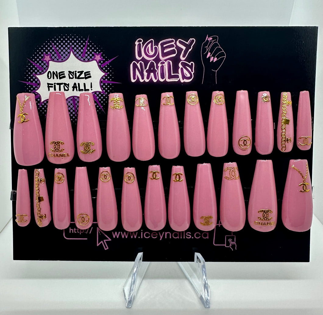 Pink CC Nails