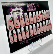 Load image into Gallery viewer, Cherry French Tip Nails
