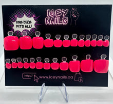 Cargar imagen en el visor de la galería, Neon Pink Toe Nails
