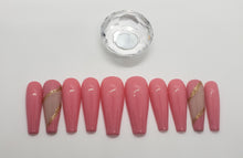Load image into Gallery viewer, Marble Pink Nail Set

