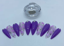 Load image into Gallery viewer, Purple Snowflake Nail Set

