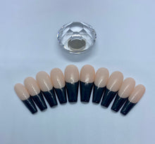 Load image into Gallery viewer, Black French Tip Nail Set
