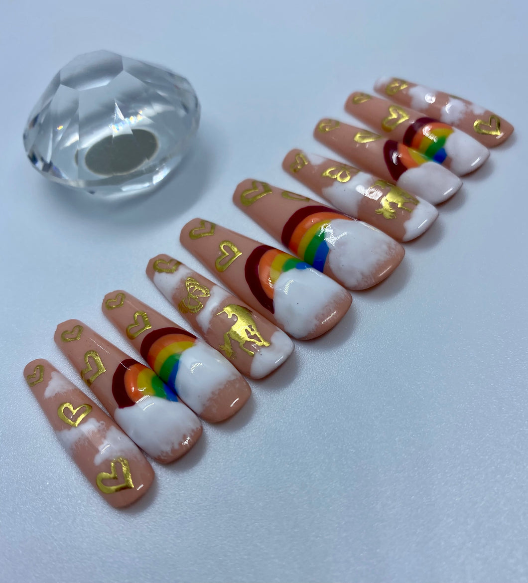 Unicorn Rainbow Nail Set