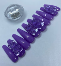 Load image into Gallery viewer, Purpple Gummy Bear Nail Set
