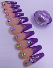 Load image into Gallery viewer, Purple Butterfly French Tips
