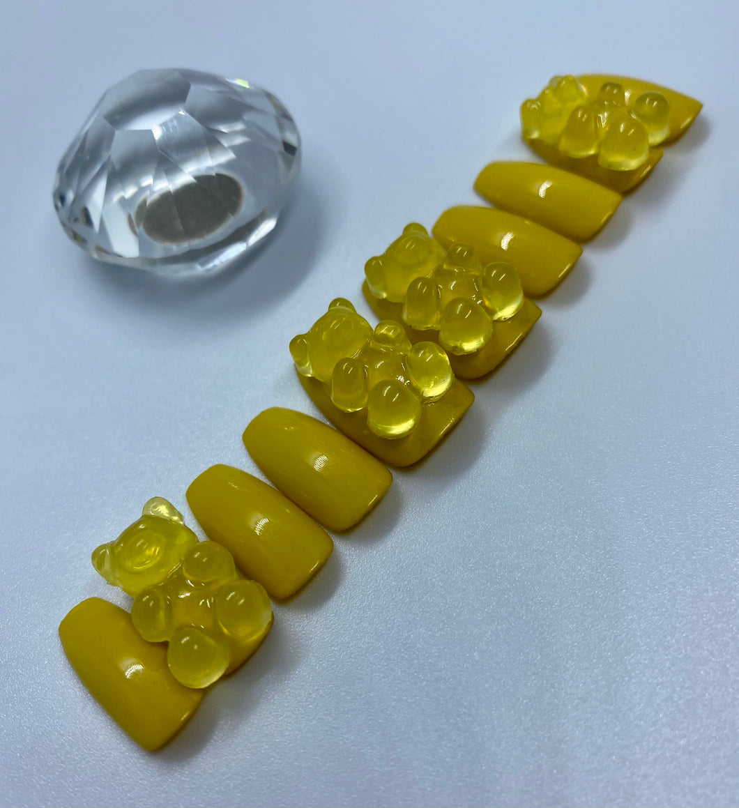 Yellow Gummy Bear Nail Set